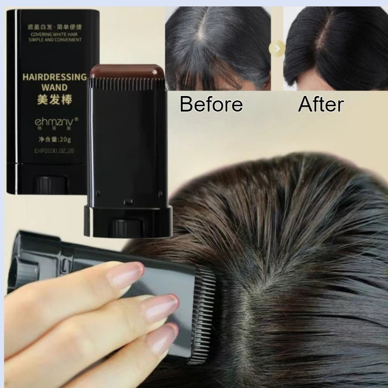 Temporary Hair Color Stick Long-Lasting Fast Cover Easy to Apply Hair and Beard Dye Penfor Root Touch-Ups and Color Corrections